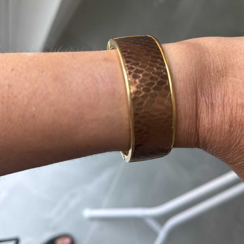 Brown and Gold Bangle Bracelet